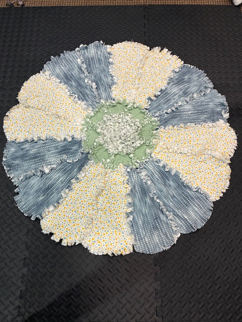 Handmade Flower Rag Quilt Kids Blanket Customizable