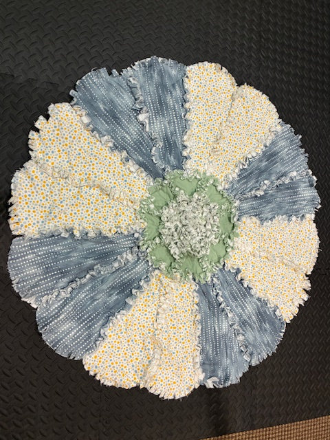 Handmade Flower Rag Quilt Kids Blanket Customizable