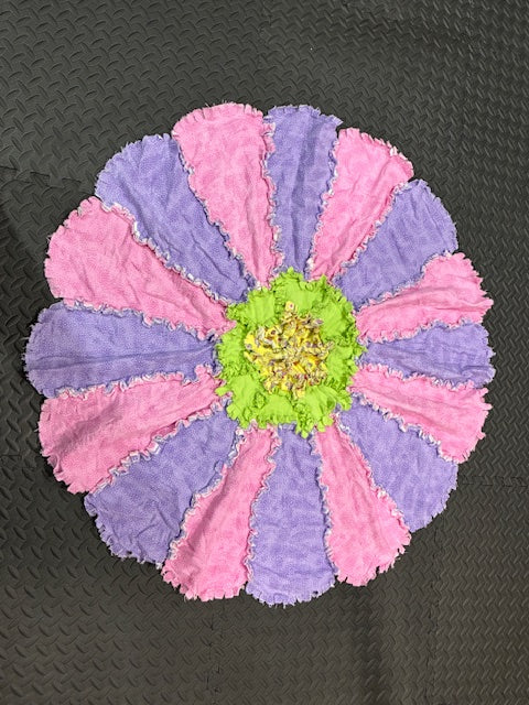 Handmade Flower Rag Quilt Kids Blanket Customizable